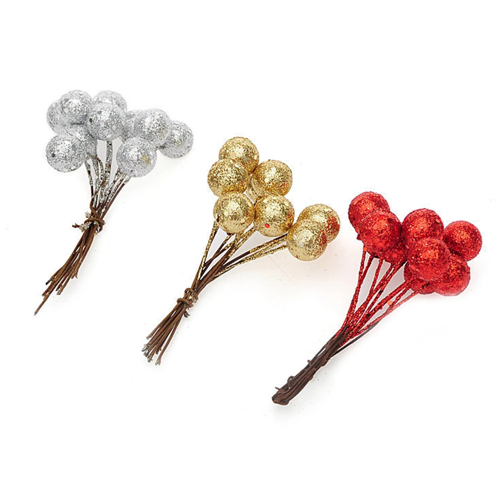 

10 Pcs Christmas Fruit Decorations Shiny Realistic Artificial Berries for Kitchen Vase Display Party Holiday Centerpieces