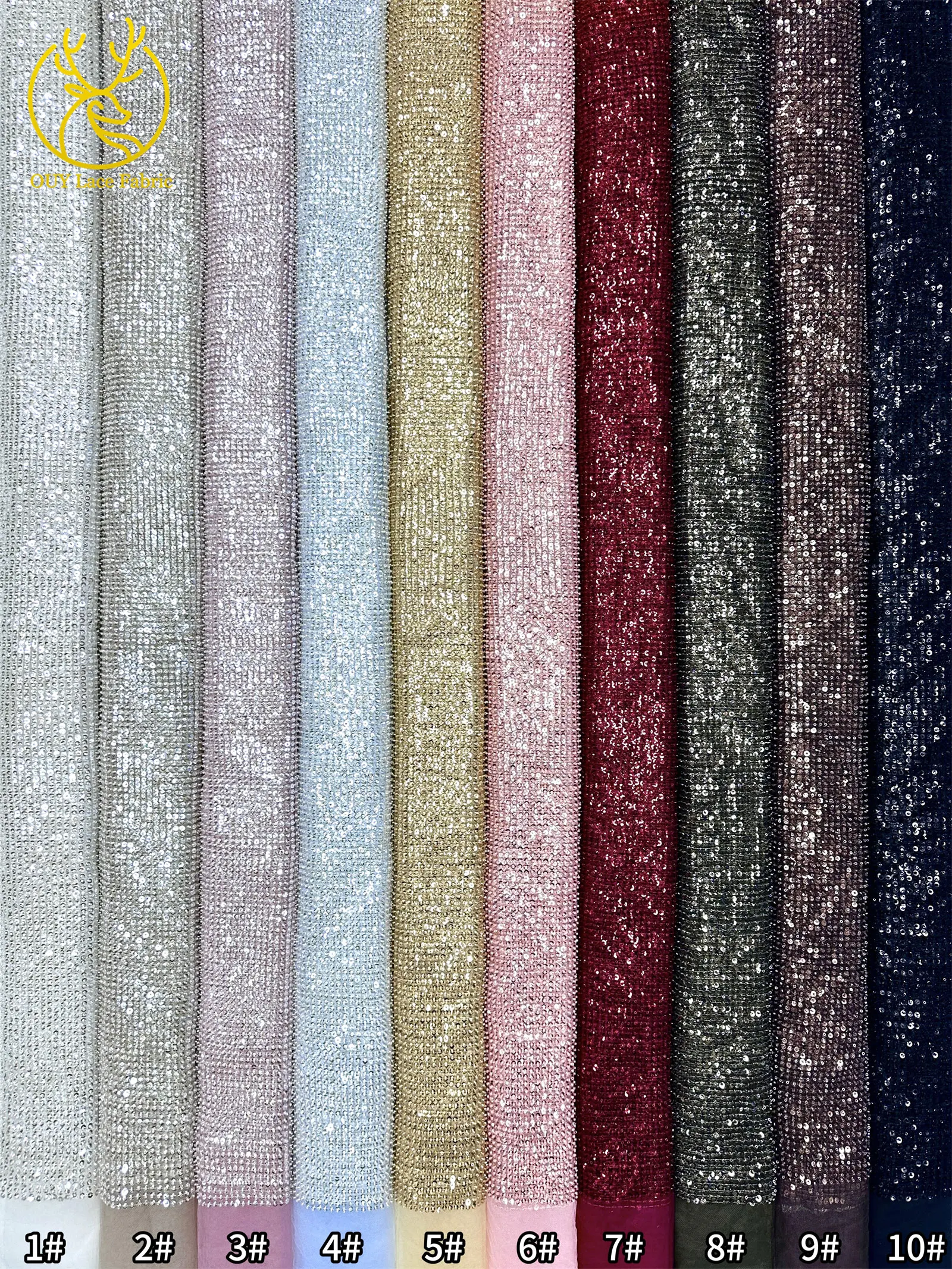 Eleganter französischer Mesh-Tüll-Spitzenstoff 2026 Nigerianischer vollständig perlenbesetzter runder Pailletten-Spitzenstoff für luxuriöse Abendkleider und Hochzeitsfeiern – Detail 29