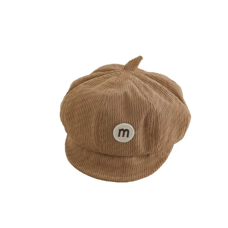 

2025 New Korean Baby Autumn Winter Fashionable Unisex Beret for Children Windproof Cap Unisex Forward Cap for Infants