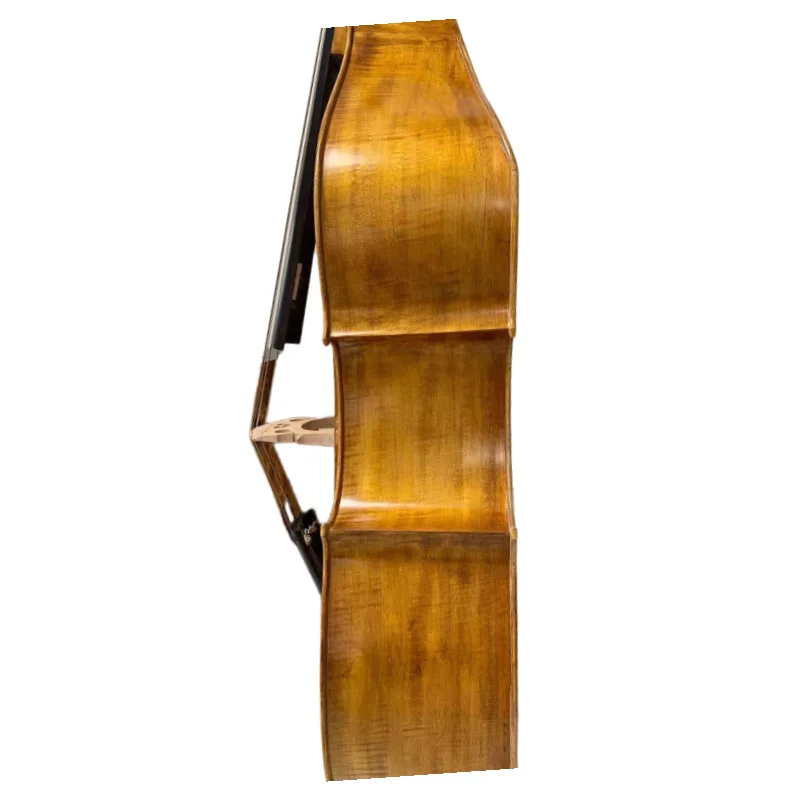 Hand Made flat back 5 strings Upright double bass 3/4 ,Maple back and Spruce wood top