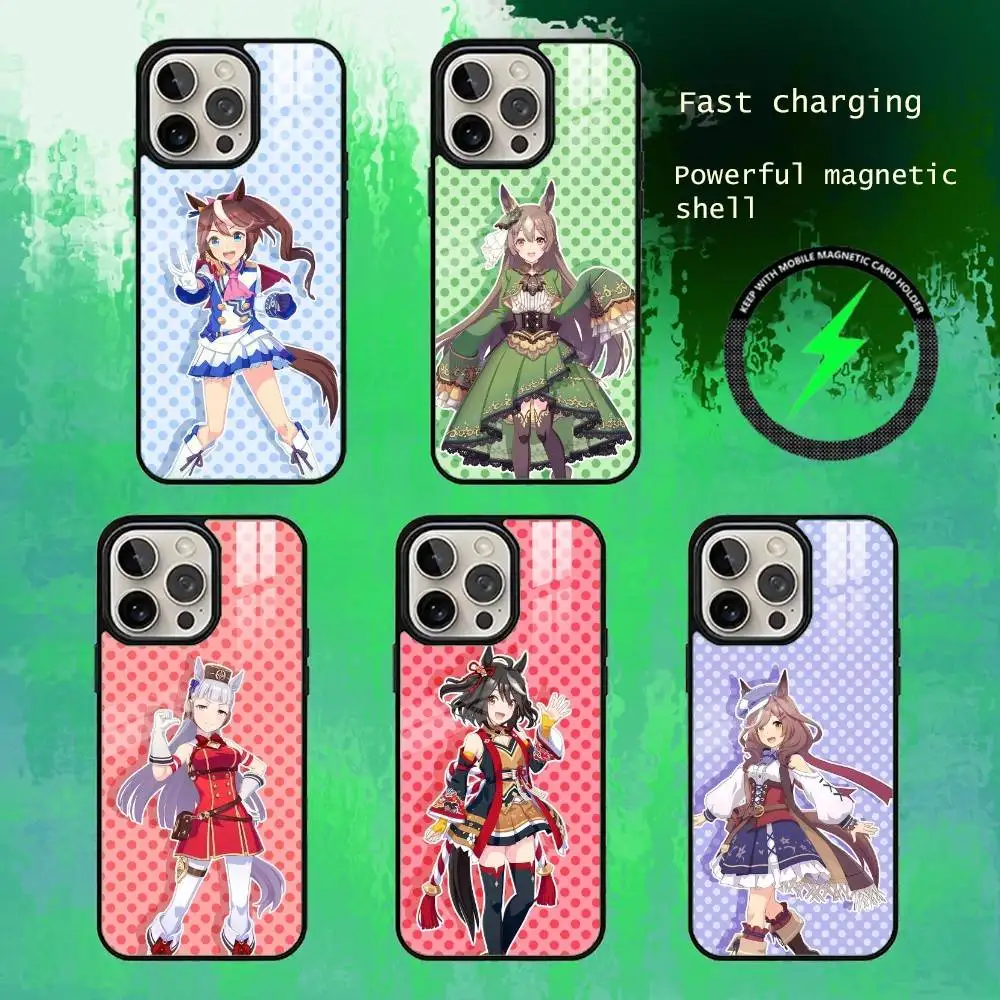 

U-Uma-Musume P-Pretty D-Derby Phone Case For iPhone17,16,15,14,13 Plus,Pro Max Magnetic For Magsafe Wireless Charging