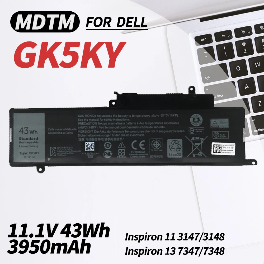 GK5KY Battery for Dell Inspiron 11 3000 Series 3147 3148 3153 3152 3157 3158 15 7000 7558 7568 13 7353 7359 7347 7348 7352 4K8YH