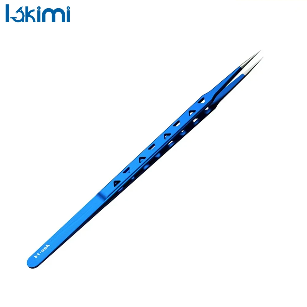 Aac-14 Stainless Steel Non-magnetic High Hardness Precise Tweezers 8 Hollows Heat-dissipating Phone PCB IC Chip Repair LK-AA110