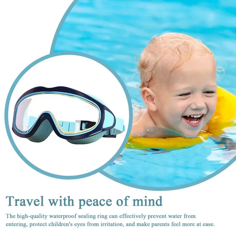 Wide View Swimming Goggles No Leaking Comfortable Clear Diving Glasses Swim Eyeglasses Swimming Accessories For Junior Youth