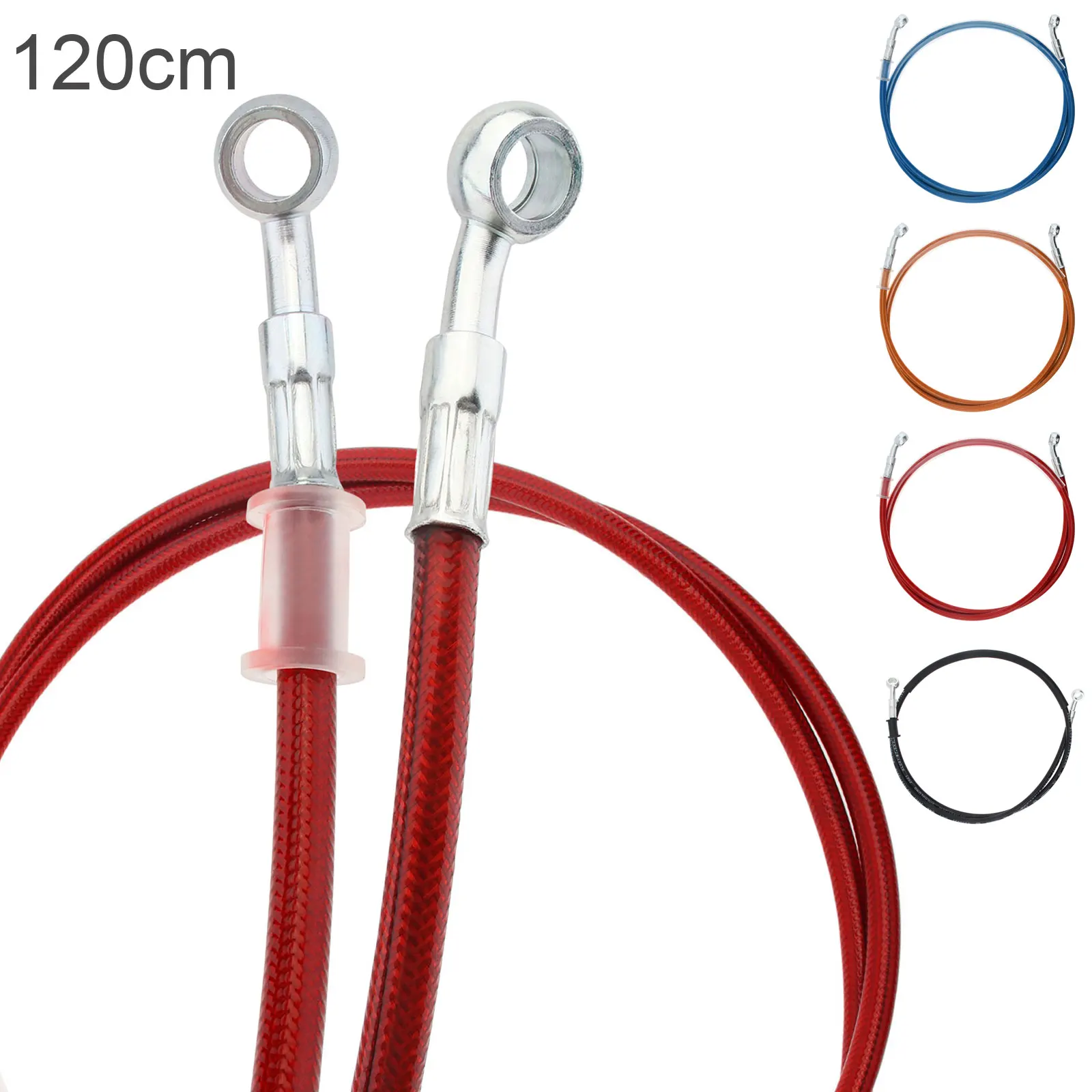 

120cm Motorcycle Dirt Bike Braided Brake Hose Line Steel Brake Cable Hydraulic Banjo Pipe for Universal Racing Motorcycle Tools