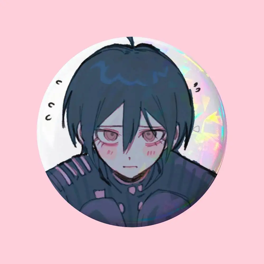 Coole H-Shuichi Saihara-W Abzeichen 25 32 44 58 75 mm Runde Cosplay-Pins Taschendekoration Fans Sammlerstücke Freunde Geschenke Brosche Souvenir – Detail 11