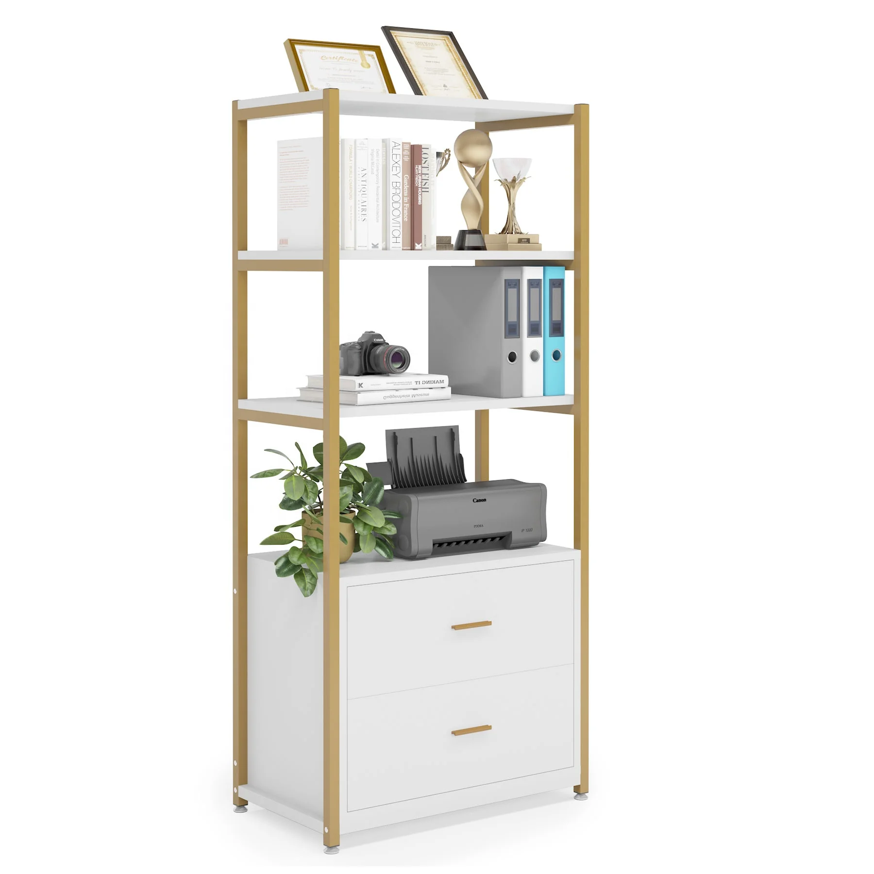 

qp-Kid Wooden Bookshelf With Cabinet Storage Rack Bookcase Shelves for Kindergarten Library Nursery Classroom Home！
