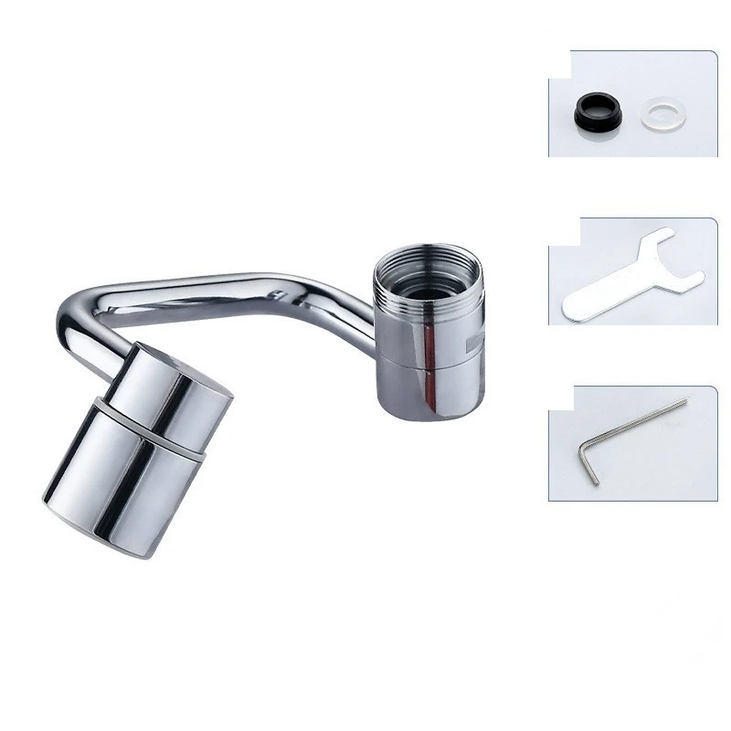 1PCS Stainless steel Water tap Universal 1080° bSwivel Robotic Arm Swivel Extension Faucet Aerator Kitchen Sink Faucet Extender