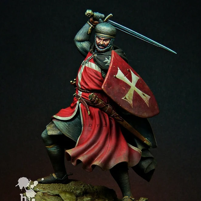 

1/24 Resin Soldier model kits figure colorless and self-assembled（Special offer）（Medieval European soldiers）A-2062