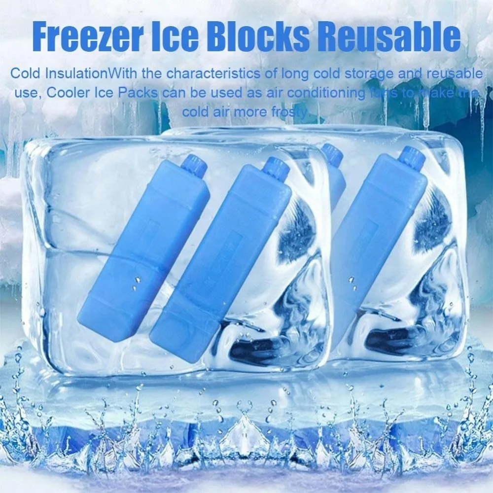 1/2/3PCS Durable PE Ice Box Refrigeration Reusable Air Conditioning Fan Ice Crystal Box Keep Fresh Fresh Ice Board