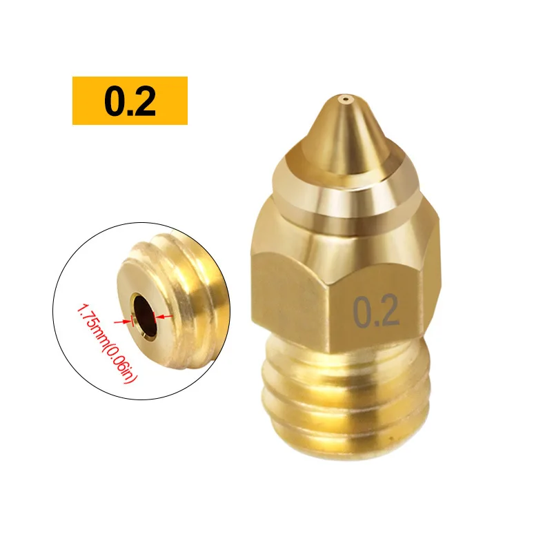 

200PCS Printer Nozzle Stainless Steel/brass Nozzle Suitable For 1.75mm Consumables 3d Printer Accessories