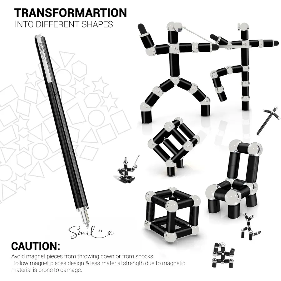 أناقة تململ القلم كرات مغناطيسية تشوه الضغط قلم مغناطيسي تململ لعبة للمراهقين قلم حبر جاف متعدد الوظائف #6