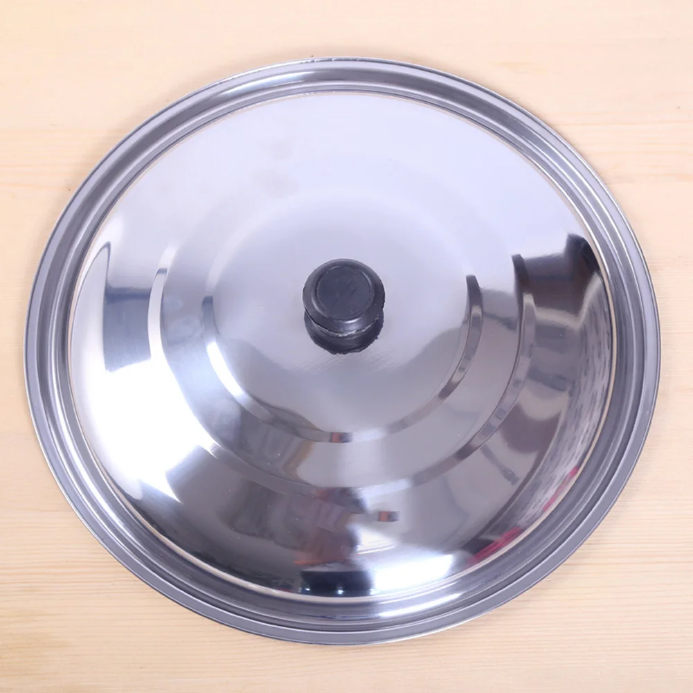Wok Pan Pot Lids Stainless Steel Lid Replacement Round 32/34/36/38/40cm Cookware Parts Kitchen Cooking Acceessories