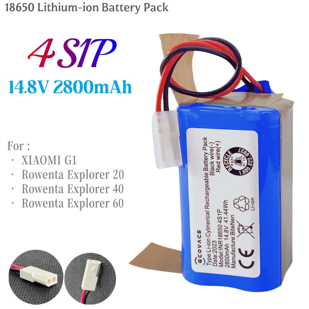 14.8 فولت 2800 مللي أمبير ليثيوم أيون تيان غونغ بطارية التوصيل لسلسلة روينتا تيفال اكسبلورر 20 40 60 جهاز آلي لتنظيف الأتربة البطارية #1