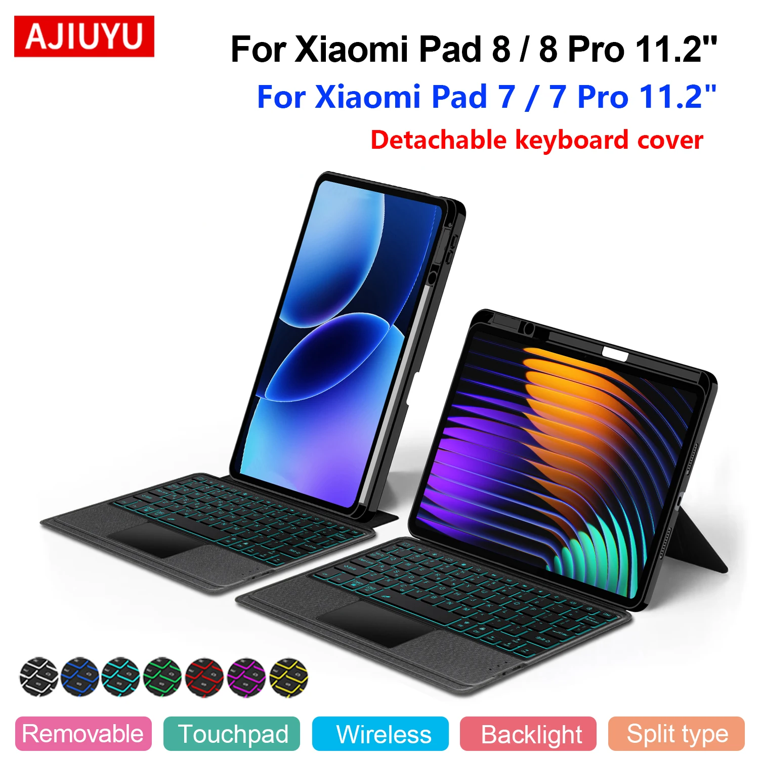 

TouchPad Keyboard For Xiaomi Pad 8 8Pro MiPad 8 Pro 11.2" Case Xiaomi Pad 7 Pro MiPad7 11.2 Inch Detachable Magic Keyboard Cover