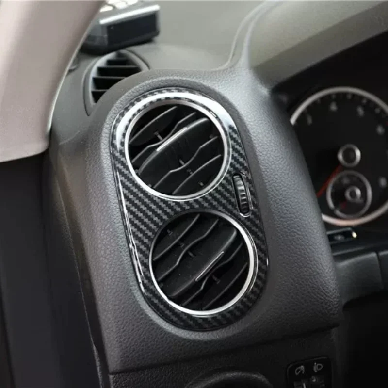 LHD Car Interior Trim Sticker for Tiguan 5N 2008 2009-2016 Center Console Dashboard Air Outlet Vent Frame Cover