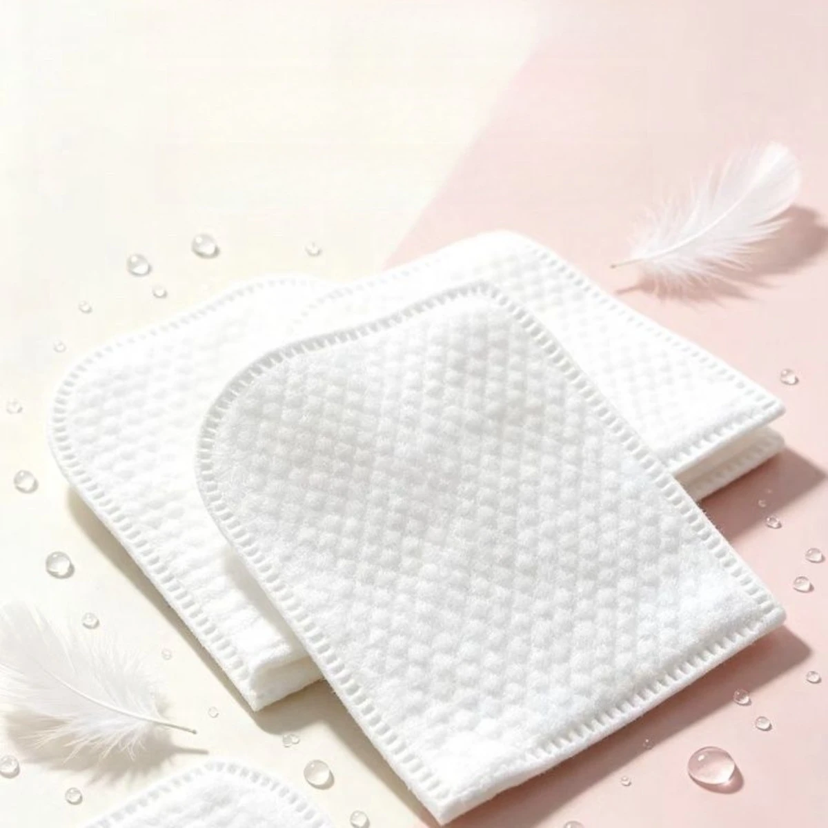 U Shaped Finger Cot Makeup Remover Pads Disposable Thick Pearl Texture Facial Wipes Cleansing view 5
