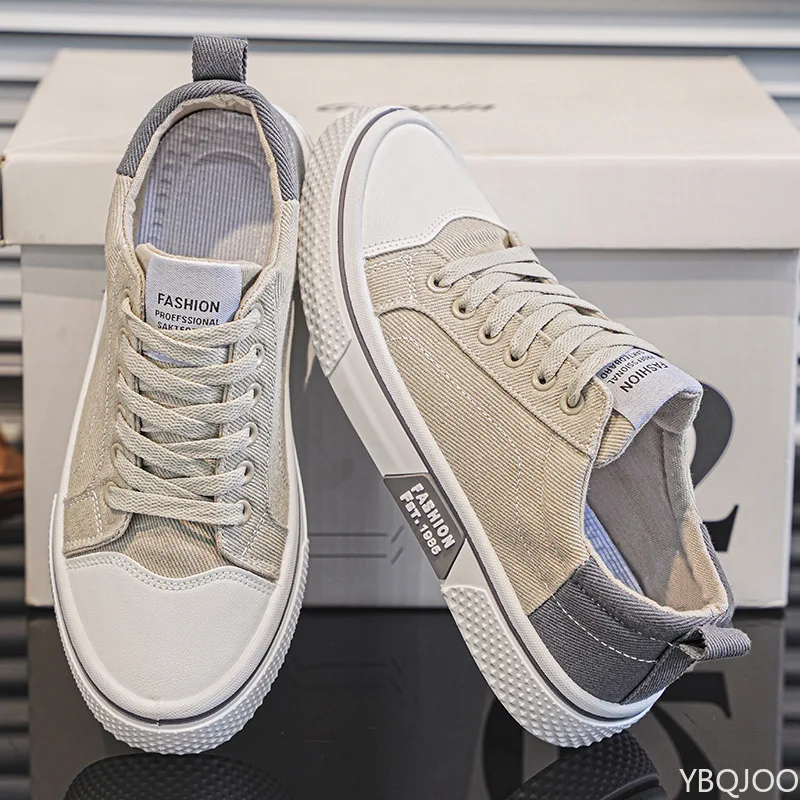 Lightweight and breathable men's shoes New canvas shoes Comfortable large size wear-resistant fashion men's casual sports shoes