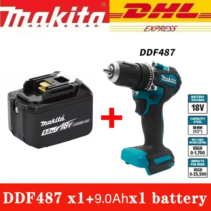 100% original makita battery, 18v Tools Lithium Battery 6Ah/5Ah 9Ah for makita DTW700 DDF487 DTD173 DGA404 HR140D DJV182
