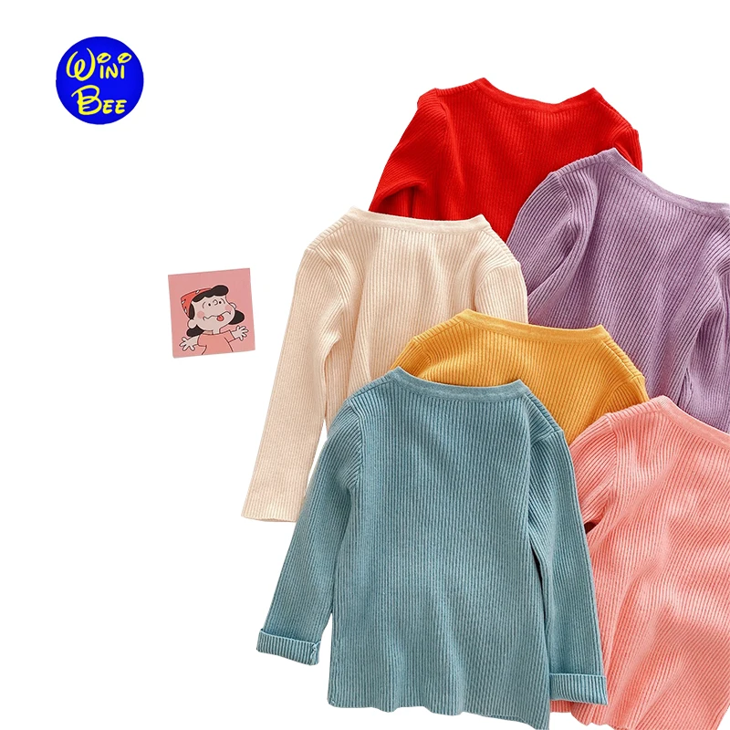 Knitted Cardigan Kawaii Pink Fub Kids Sweater for Girl Crockid Boys Classical Spring Autumn Baby Girl Clothes Toddler 1-7Y image 5