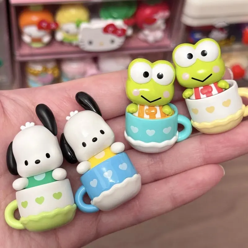 Genuine Sanrio Kada Bumper Cup Blind Bag Kawaii Mini Figure Cute Magnetic Ornaments Exquisite And Interesting Toys Hello Kitty - view 5