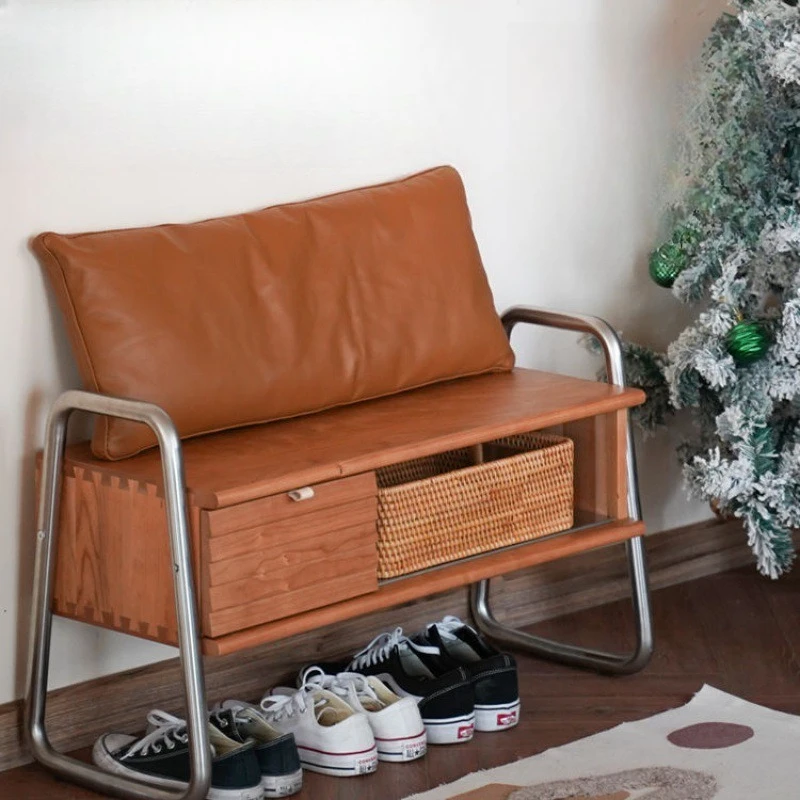 

Super narrow shoe changing stool, small apartment corridor shoe home door can sit shoe cabinet into the home bench footstool