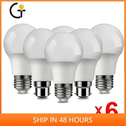 6 Teile/los Led-lampe E27 B22 15W 12W 10W 9W 8W Lampada LED Licht AC 220V Bombilla Scheinwerfer Beleuchtung Kalt Warm Weiß Lampe für Home