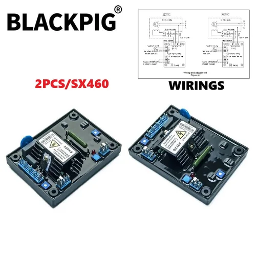Imagen 2 del producto Estabilizador regulador de voltaje automático SX460 AVR, grupo electrógeno, placa de voltaje ajustable para piezas de generador Stamford de 100KW, 2 uds.