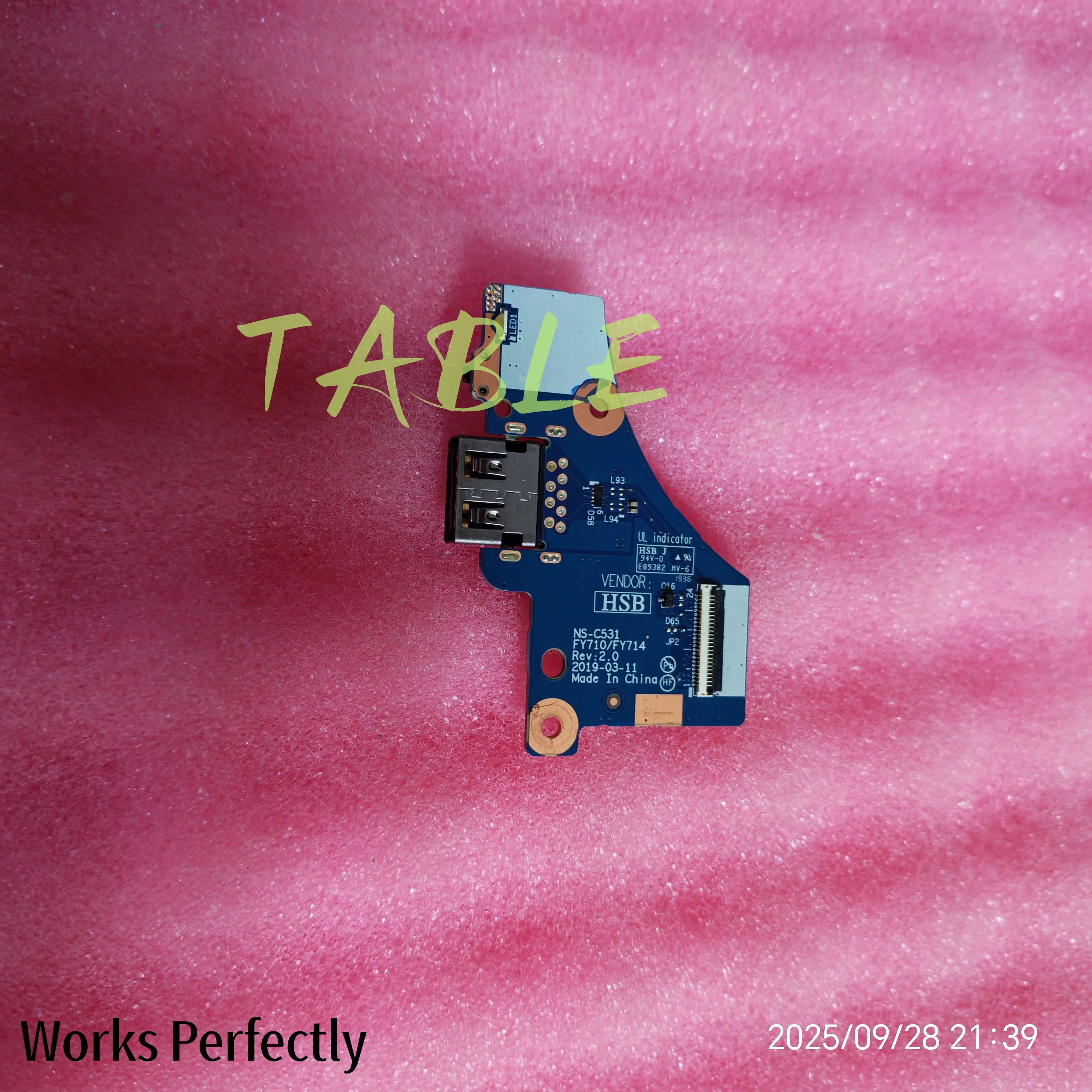 

Для Lenovo Legion Y540-17IRH USB маленькая плата 5C50S24940 NS-C531 C531