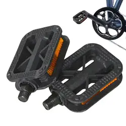 Mountain Bike Pedals BMX Bicycle Flat Anti-Slip Pedals Mountain Bike Pedals With Highly Visible Reflectors Cycling Accessories