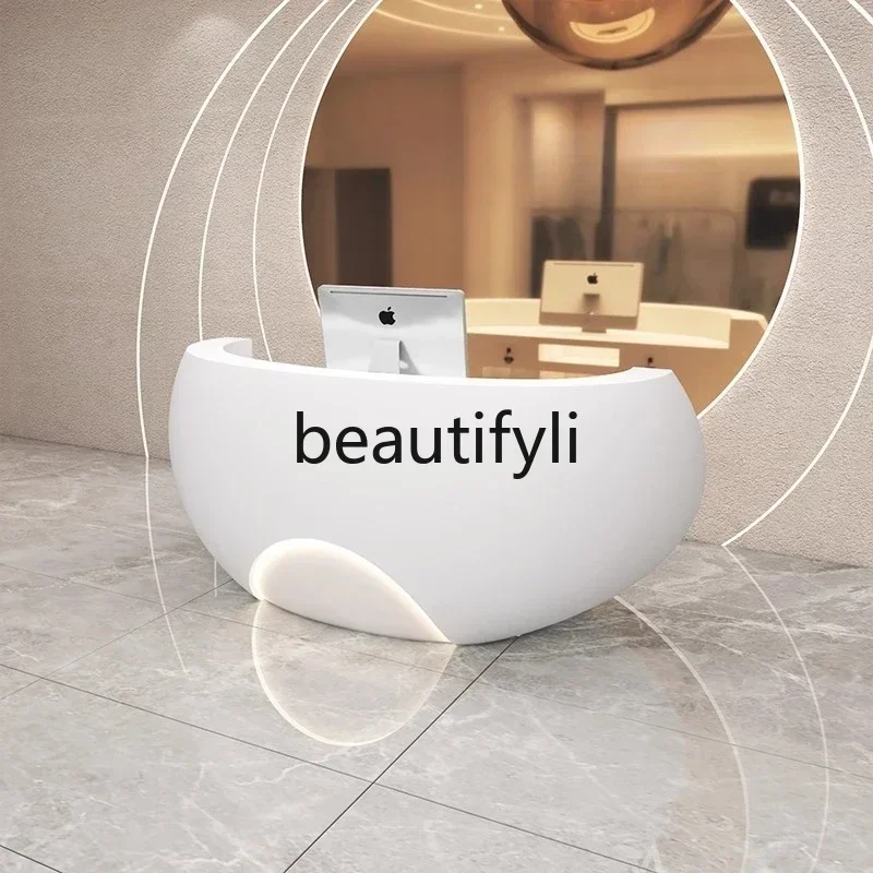 X zzqFiberglazz Clothing Store Cashier Beauty Salon Bar Hotel Company Reception Desk Lacquer