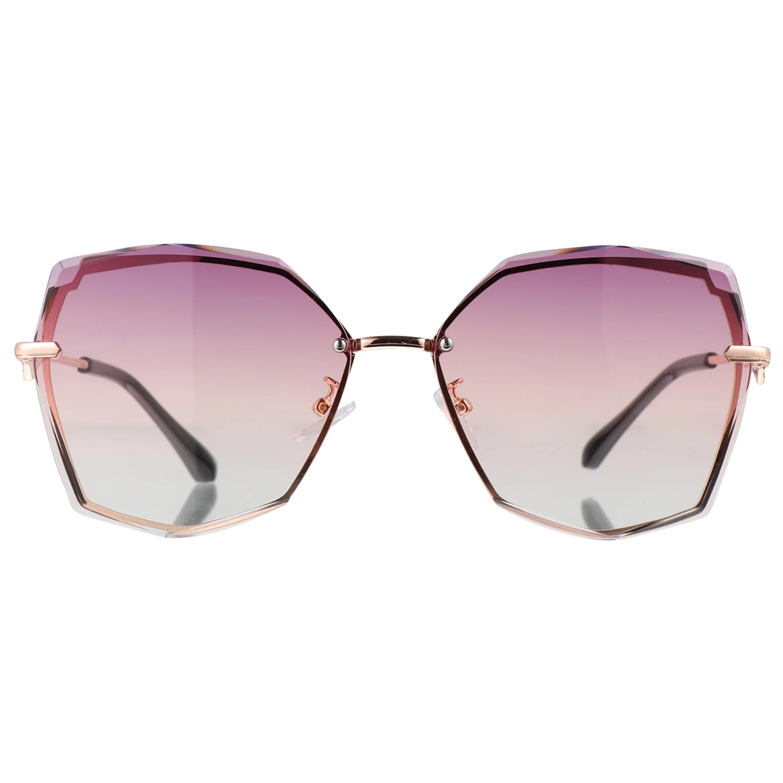 

Stylish PC Metal Frame Comfortable Wear One Piece Nose Rest High Quality Fashion Glasses Practical Sunglasses Creative