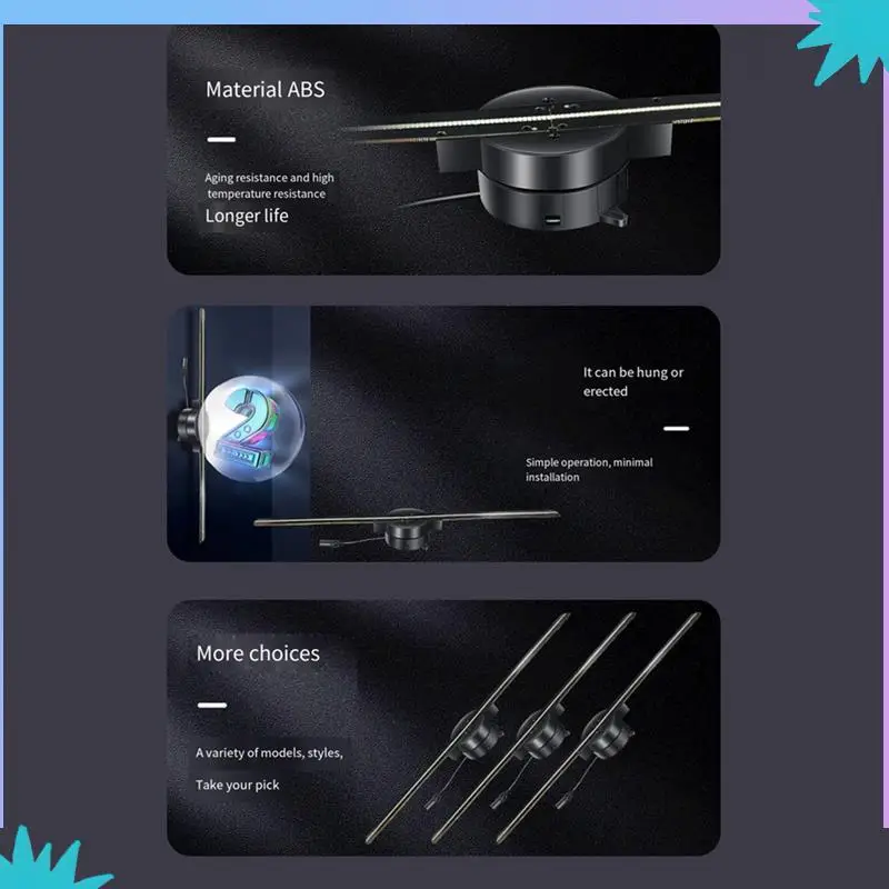 

ABZW 42Cm Ультратонкий глаз 3D-голографическая рекламная машина Воздушная проекция левитации изображений