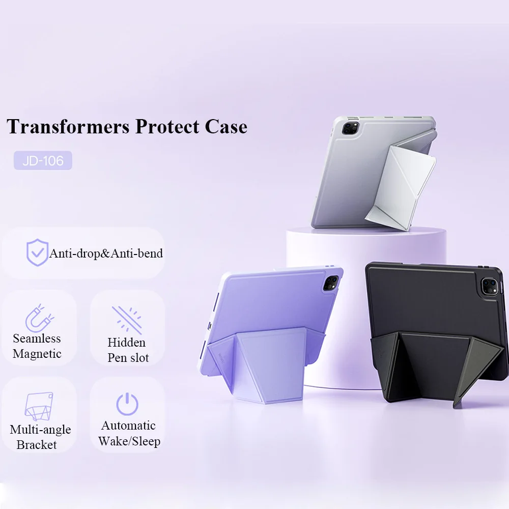 WiWU Transformers Protect Case for iPad Air 13 11 M3 M2 Full Cover Case for iPad Pro 13 11  Shockproof Case for iPad 11th A16