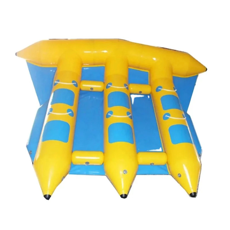 Factory Wholesale Price Inflatable 6 Players Flying Fish Towable Rider Toys for Water Sports Resort Hotel