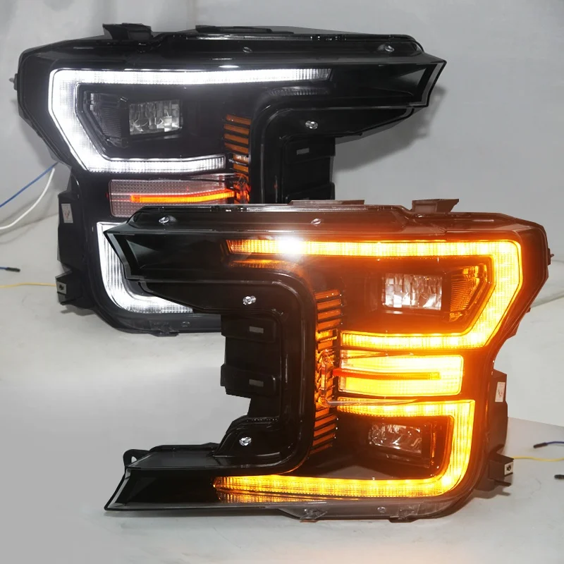 

New Arrival Led Headlight for FORD for Raptor F150 2015-2017 YZ Flowing Tuning Light Black Housing