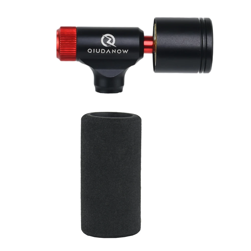 AliExpress QIUDANOW Bicycle CO2 Pump Mini Portable Hand Cycling Fast Tire Pump with Pressure Gauge for MTG Road Bike fits Schrader Presta Valves