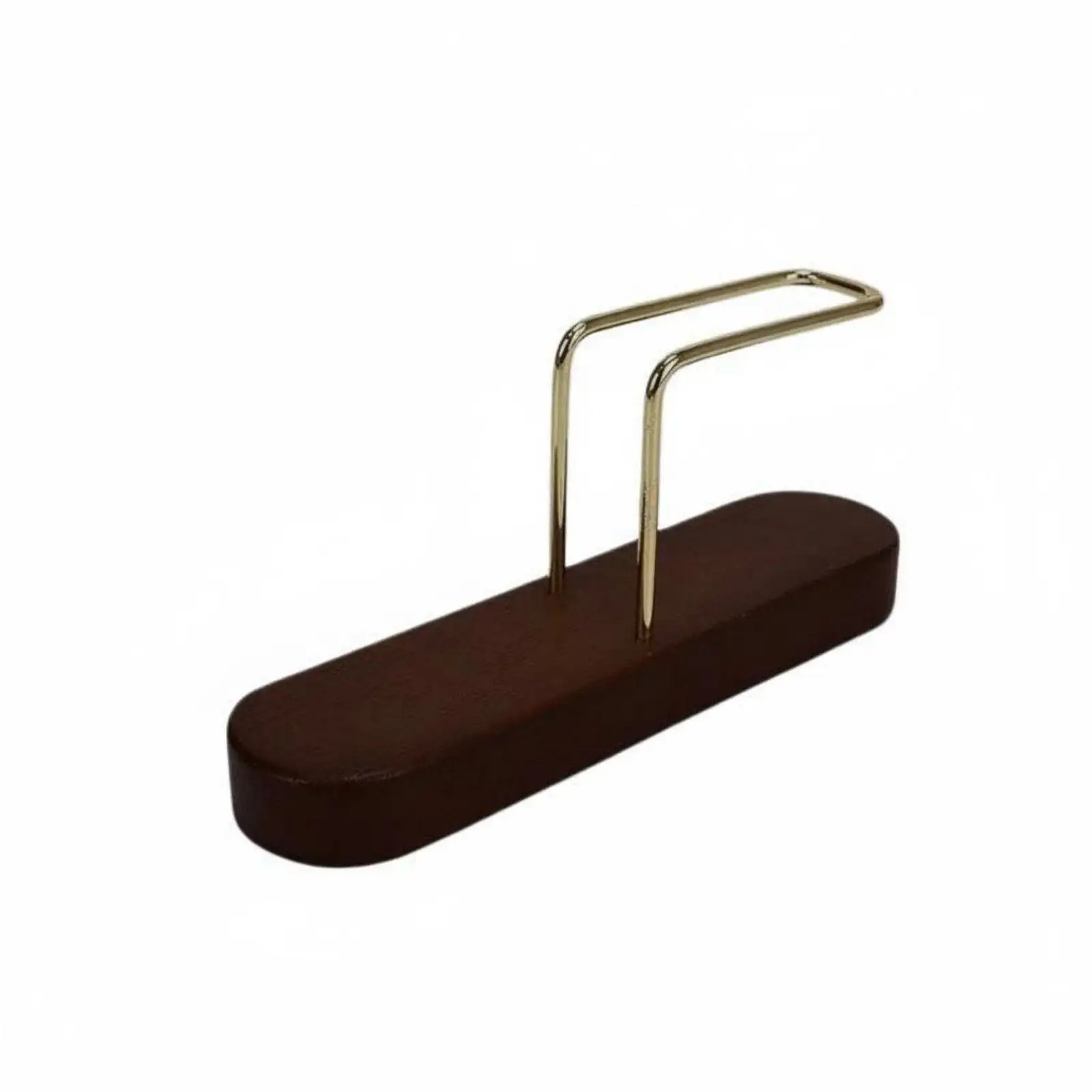Premium Coffee Paper Stand Wood Brass Frame Minimalist Kitchen Counter Organizer for Cone Filters