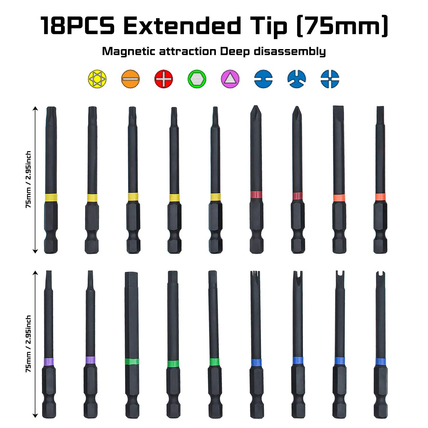 68pc ratchet screwdriver set with screwdriver head, straight cross, plum blossom shaped screwdriver set