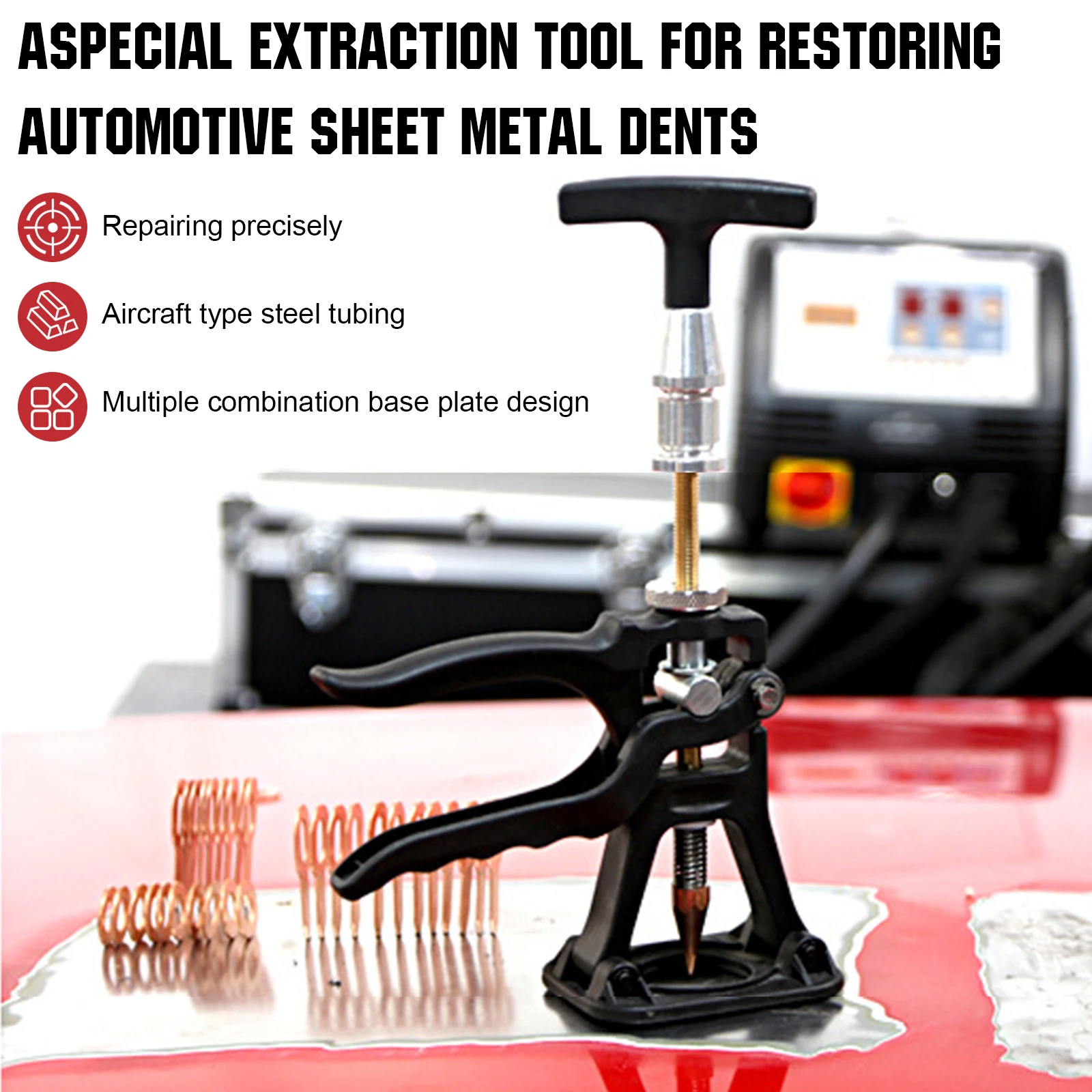 

Auto Dent Remover Puller Car Dent Puller Repair Kit for Car Body Dent Minor Dents Door Dings