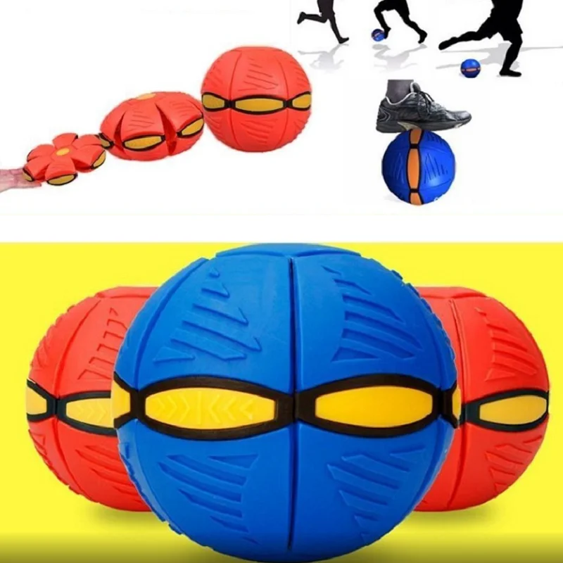 Children UFO Helicopter Flying Flat Throw Disc Ball No Led Light Ball Kid Outdoor Garden Basketball Game Toy Gifts