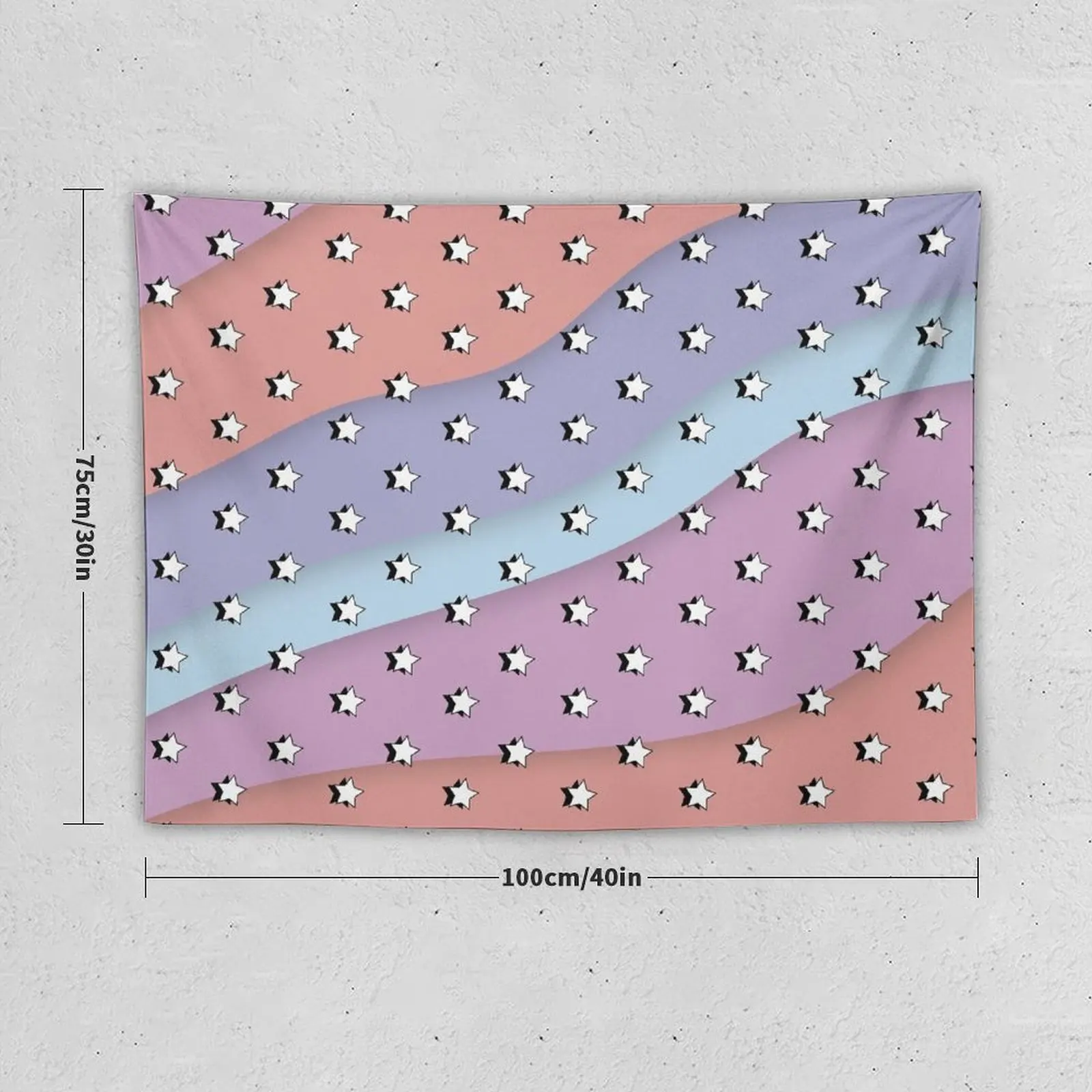 Pastel Waves Retro VSCO stars Tapestry Room Decoration Accessories Hanging Wall Tapestry