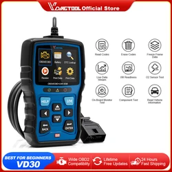 VDIAGTOOL VD30 OBD2 Scanner Car Code Reader for All OBDII Vehicles, Turn Off CEL, Read/Clear Codes, Live Data, Voltage Test