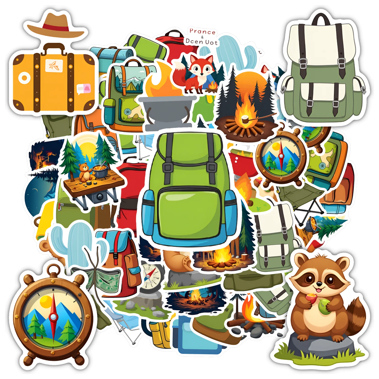 

35 шт.-50 шт., наклейки с изображением природы, игривые наклейки с животными для приключений, наклейки для телефона «сделай сам», ноутбука, скрапбукинга, велосипеда