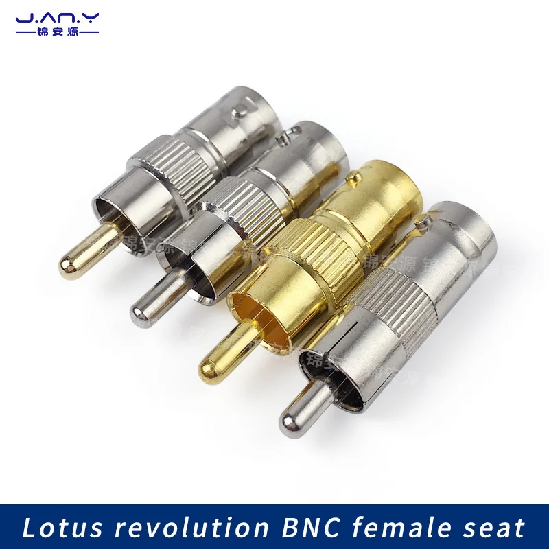 

Gold plated Lotus Revolution BNC female seat surveillance camera turn TV connector RCA male Q9 seat turn AV male head