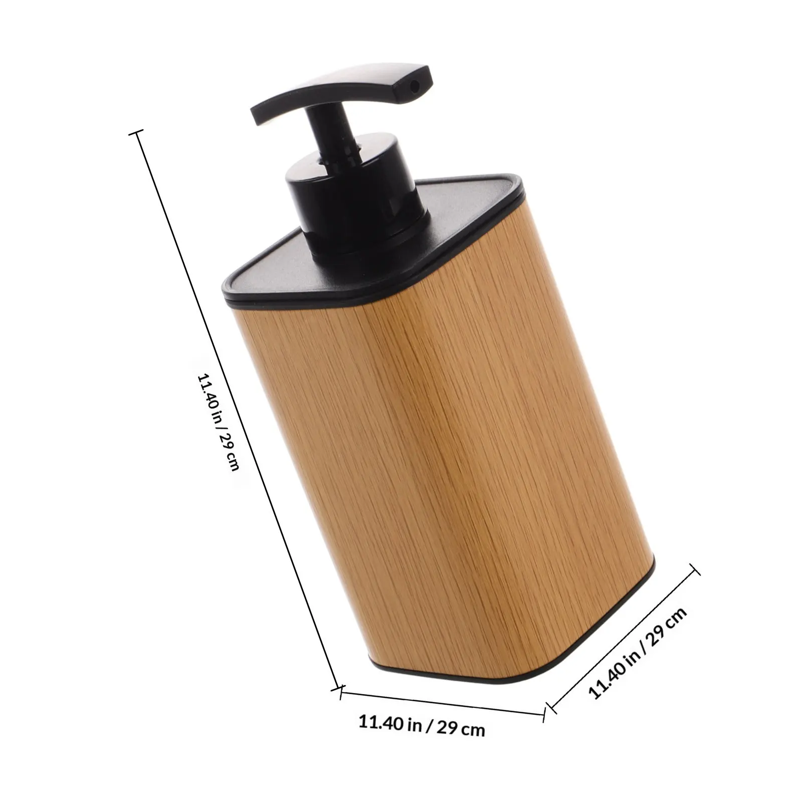 Wood Grain Lotion Bottle Simulated Texture Large Capacity Pump Soap Dispenser Refillable Bathroom Hand Wash Shampoo Container