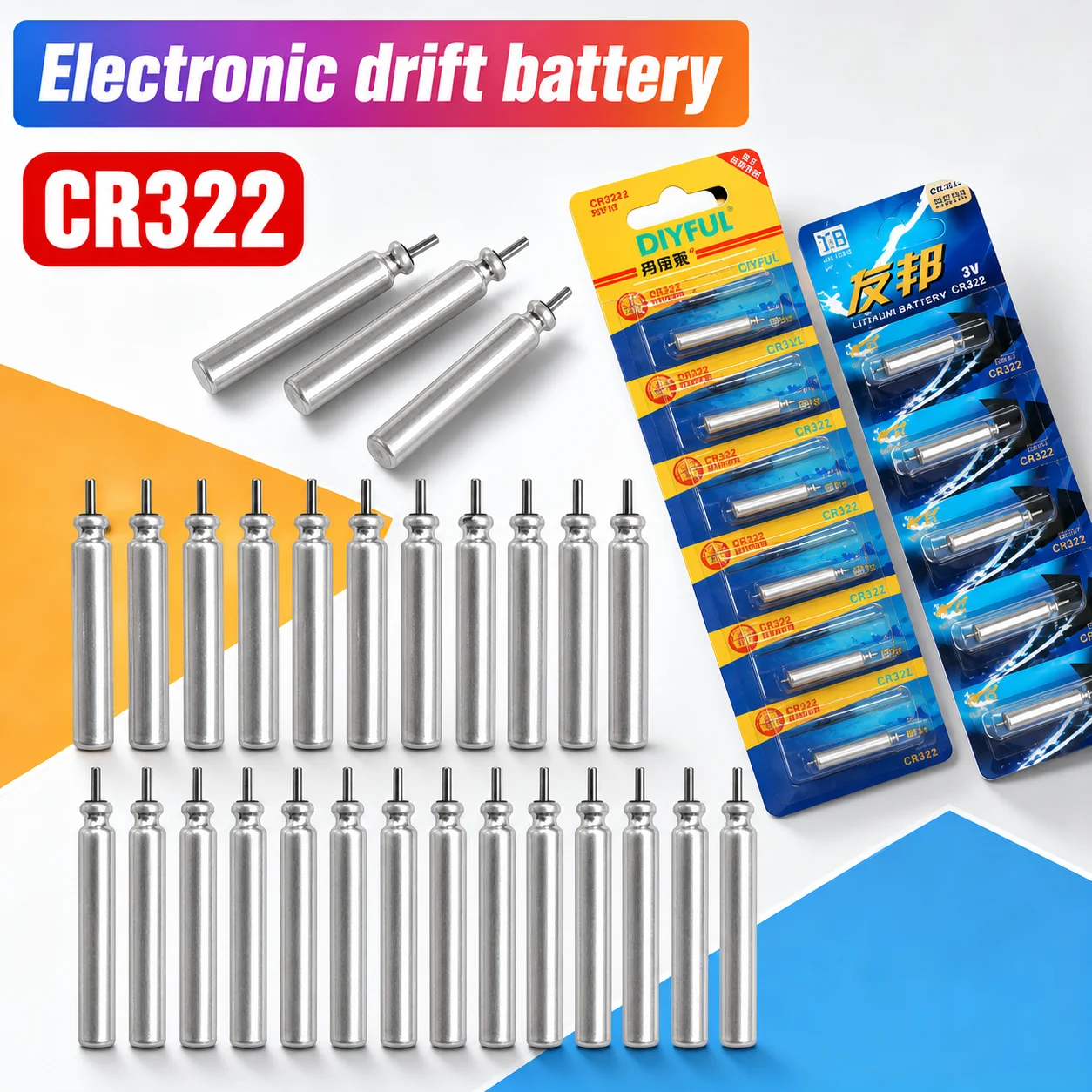 CR322 3V Lithium Battery for Luminous Electric Fishing Floats, Replacement Power Cell for Fishing Tackle Float Tools and Gear