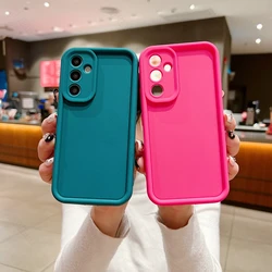 S 22 23 21 24 Matte Silicone Case For Samsung Galaxy S23 S21 S20 S22 S24 Fe Ultra Plus 5G S23Ultra S23Fe Len Protect Back Cover