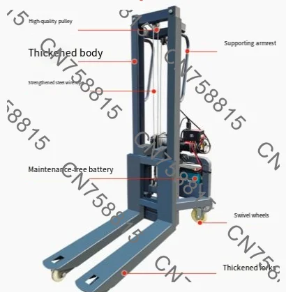 1.2m/1.6m Detachable Forklift Condition New，Portable 300kg Small Stage Sound Lift Stacker