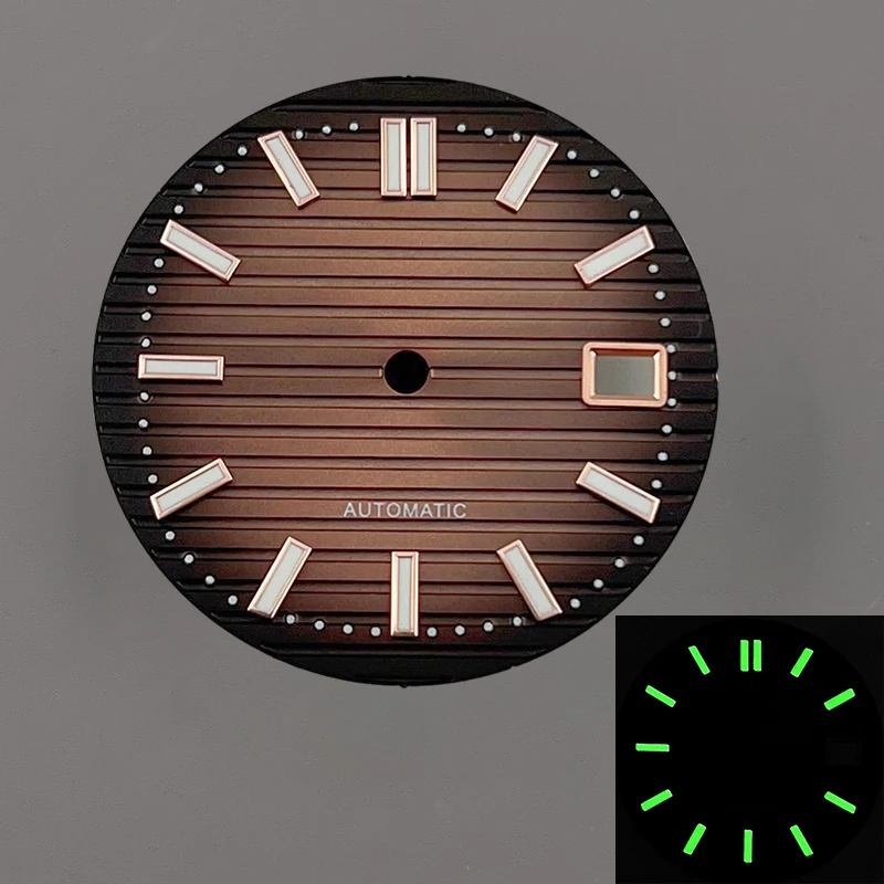 وزارة الدفاع 30.5 مللي متر ساعة الطلب الأخضر مضيئة الهاتفي صالح ل NH35 NH36 اليابان حركة نوتيلوس ساعة ميكانيكية الطلب استبدال أجزاء